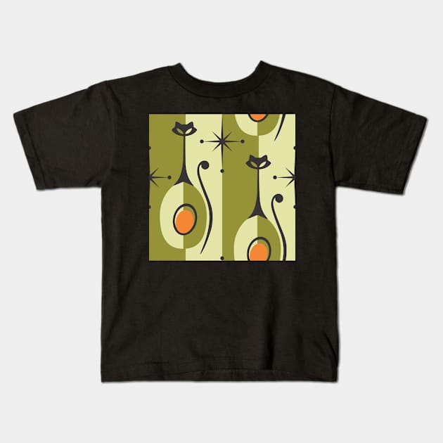 Midcentury AvoCATos Kids T-Shirt by implexity